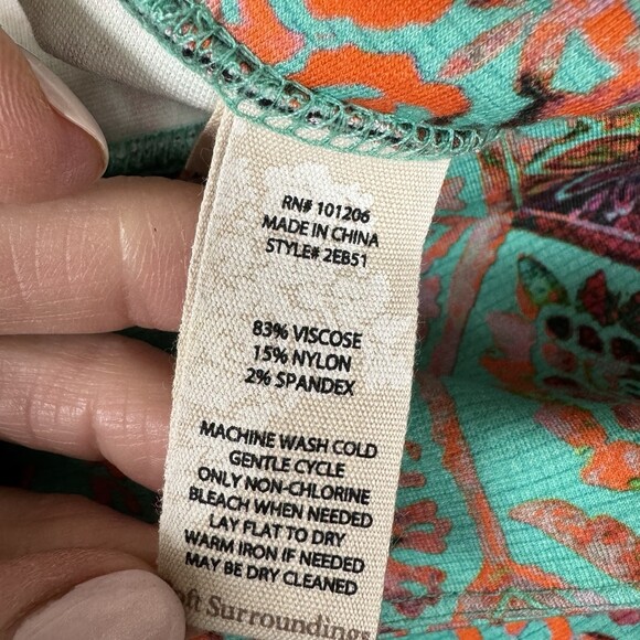 Soft Surroundings Leggings Moroccan Style Pattern Athleisure Medium - Picture 6 of 10